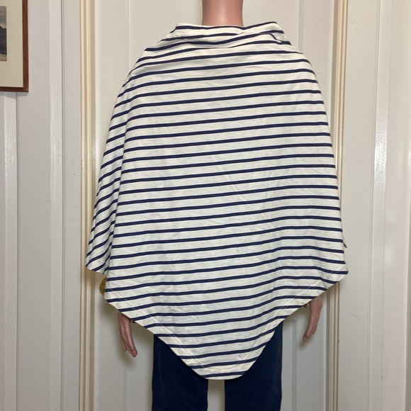 rockpaperflower Bateau Striped One Size Poncho NWOT - Picture 5 of 10
